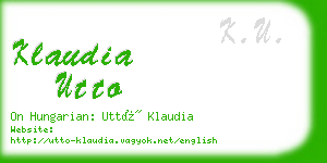 klaudia utto business card